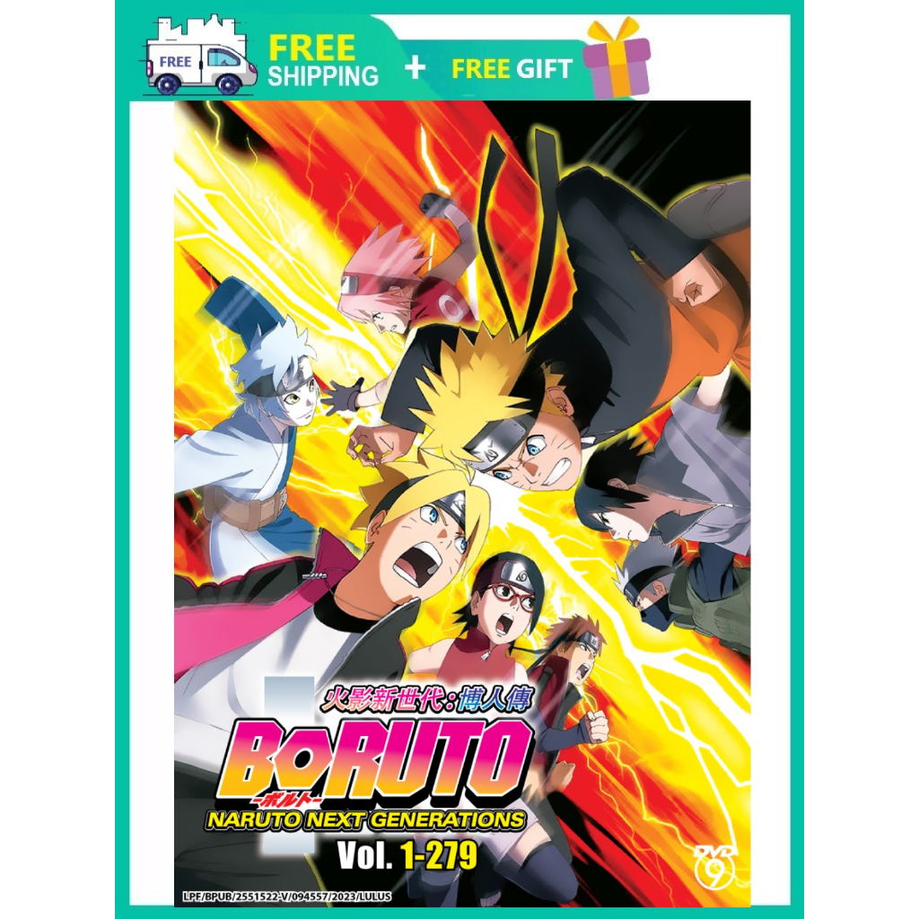 BORUTO: NARUTO NEXT GENERATIONS ( VOL.952-975 ) - BOX 35 DVD + EXTRA GIFT 