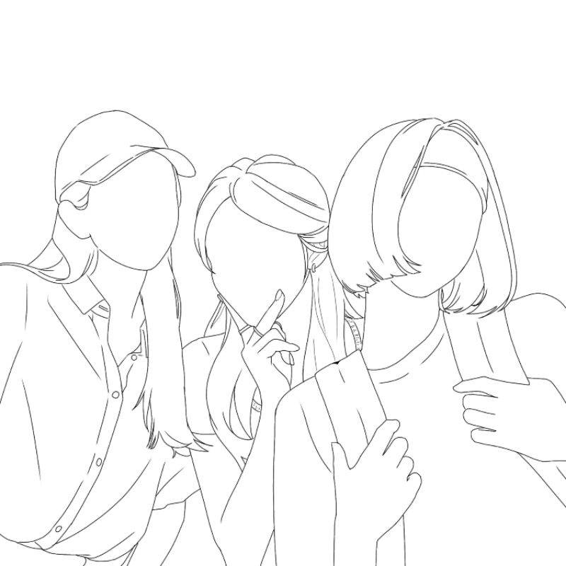 Black & White - Faceless Digital Drawing/Potrait | Shopee Malaysia