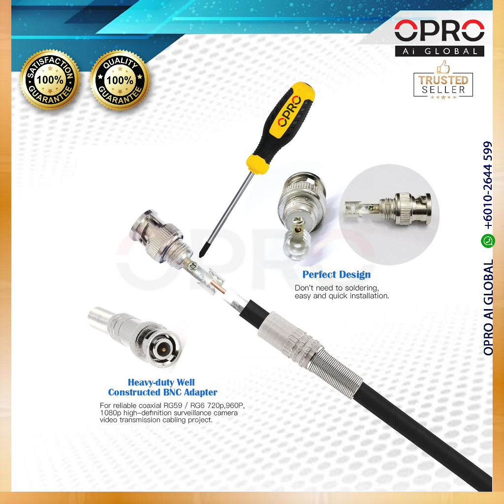 Test Passed CCTV BNC Connector Male RG59 Spring Type | Shopee Malaysia