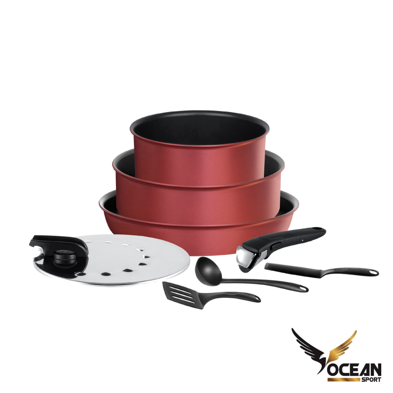 TEFAL Ingenio Performance IH 8PC SetRed L6598902 Non Stick Cookware Removable Handle Cookware