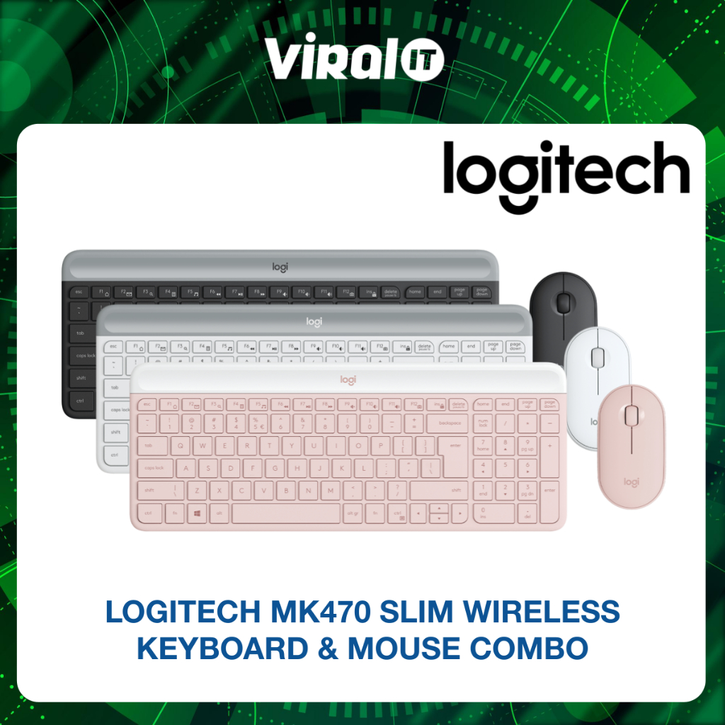 LOGITECH MK470 SLIM WIRELESS KEYBOARD AND MOUSE COMBO | Shopee Malaysia