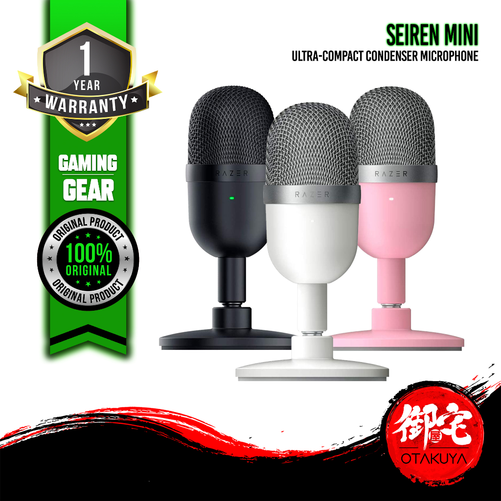 Razer Seiren Mini USB Condenser Microphone: for Streaming and Gaming on PC  - Professional Recording Quality - Precise Supercardioid Pickup Pattern 