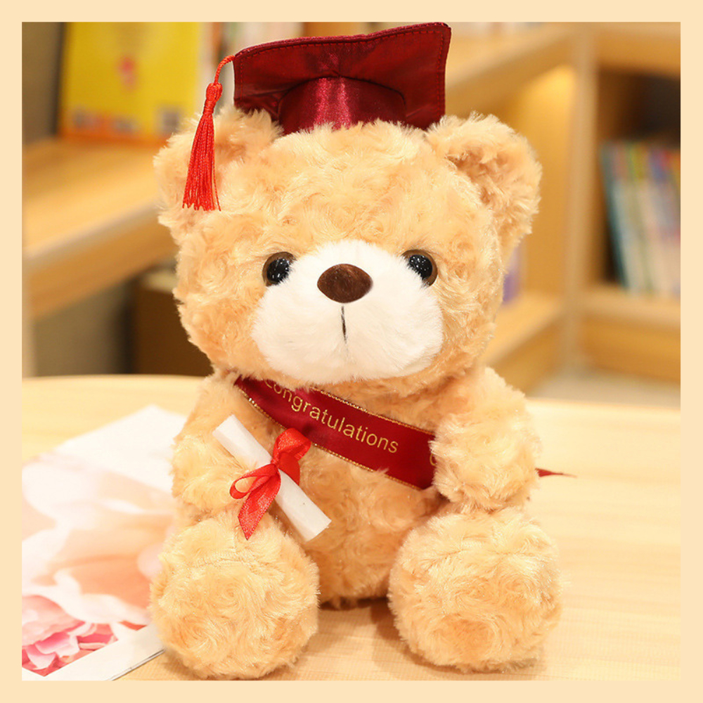 Teddy Bear Convocation Bear Plush 18/30/35cm Graduation Patung Hiasan ...