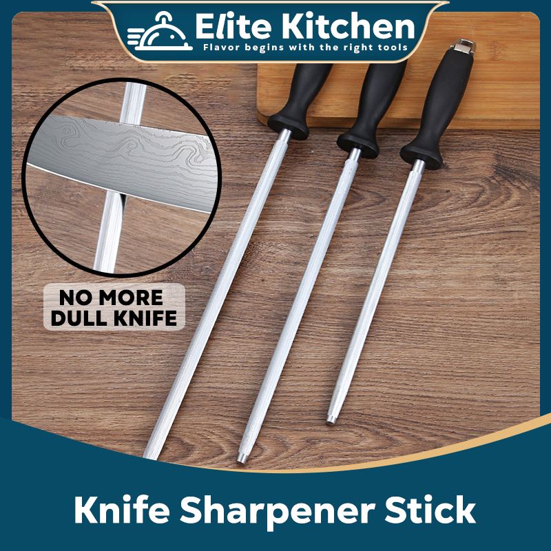 Elite Kitchen Kitchen Chef Butcher Knife Sharpener Honing Steel Rod