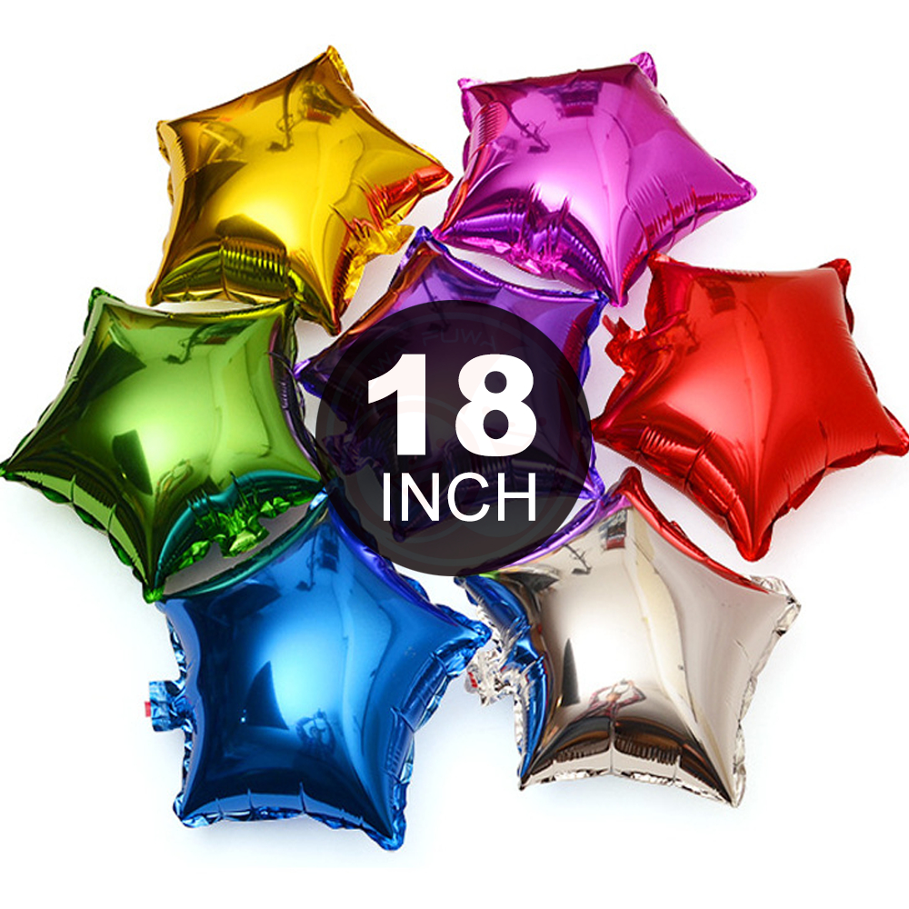 18 Inch Star Foil Balloons, 21Pcs Balloons For Party Decoration