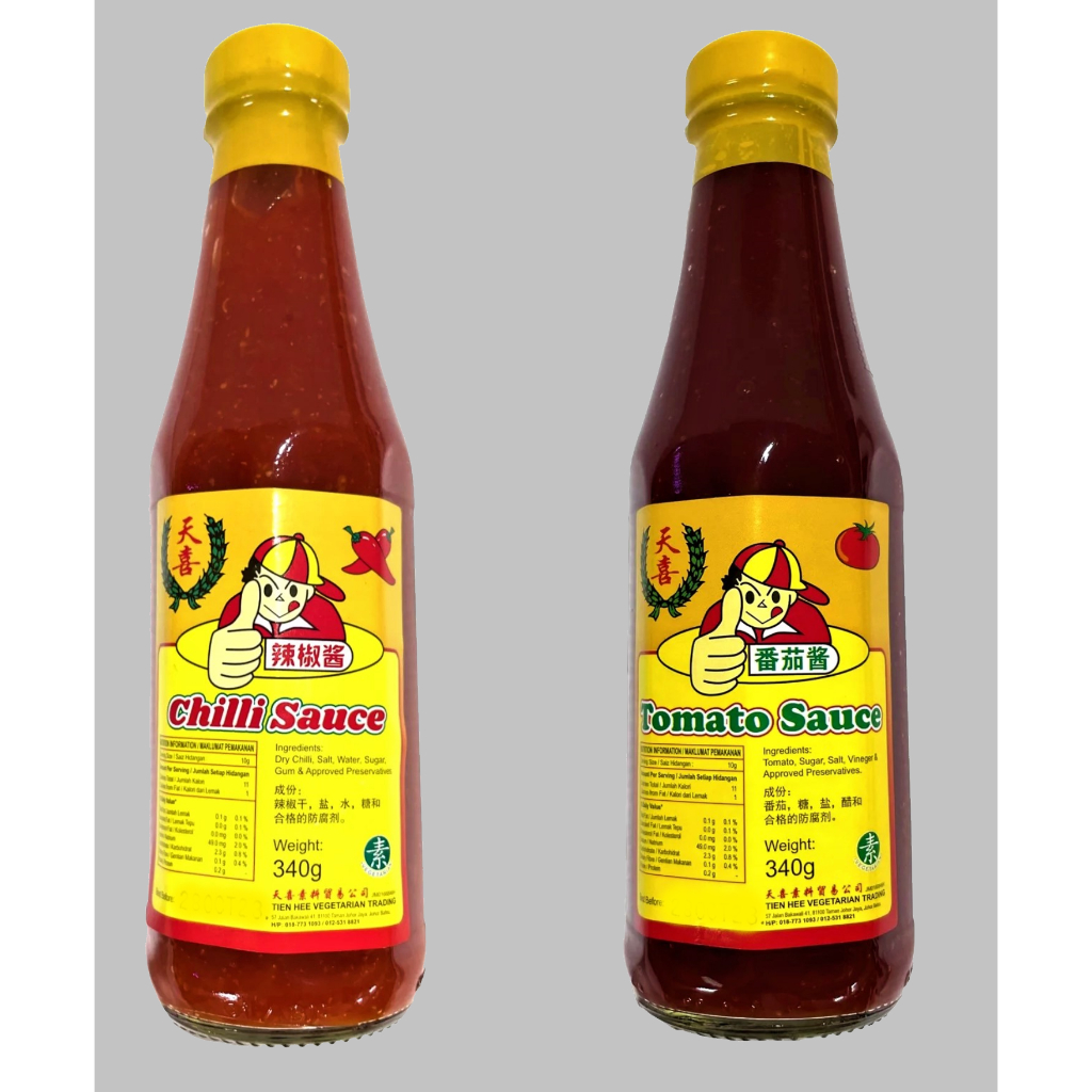 TIEN HEE Vegetarian Chili Sauce/Tomato Sauce 天喜 素辣椒酱/素番茄酱 | Shopee Malaysia