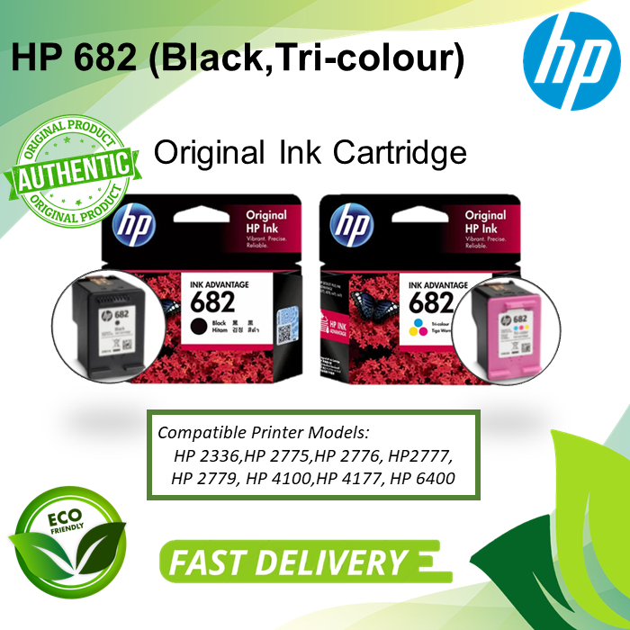 HP 682 Black / Color Original Ink Cartridge HP Deskjet Printer 2336