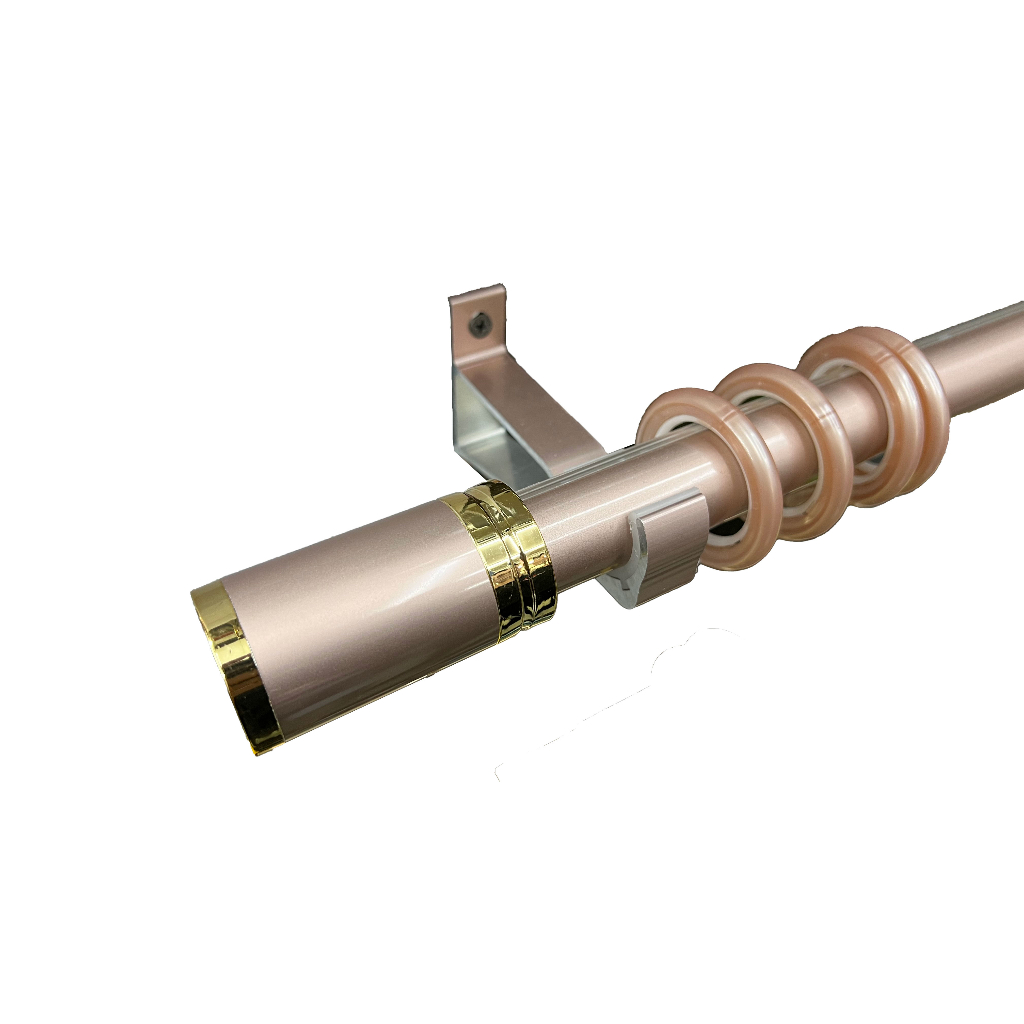 [FULL SET | SINGLE ROD] Rod Window Curtain Rod With End Cap Finial Set ...