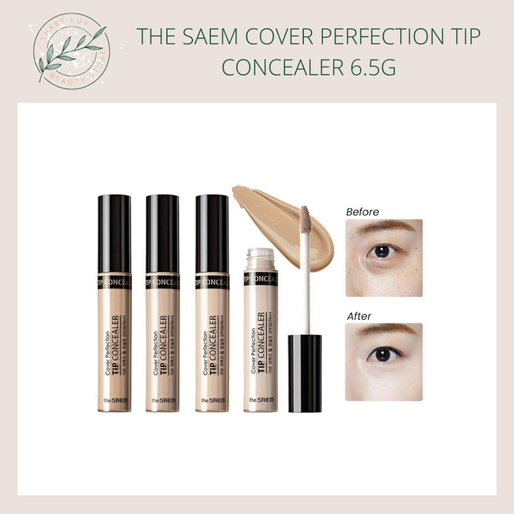 THE SAEM Cover Perfection Triple Pot Concealer – 02 Contour Beige + THE  SAEM Cover Perfection Tip Concealer 6.5g (# Brightener)