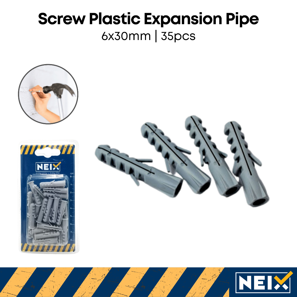 Screw Plastic Expansion Pipe Tiub Skru Plastik Perluasan plastic