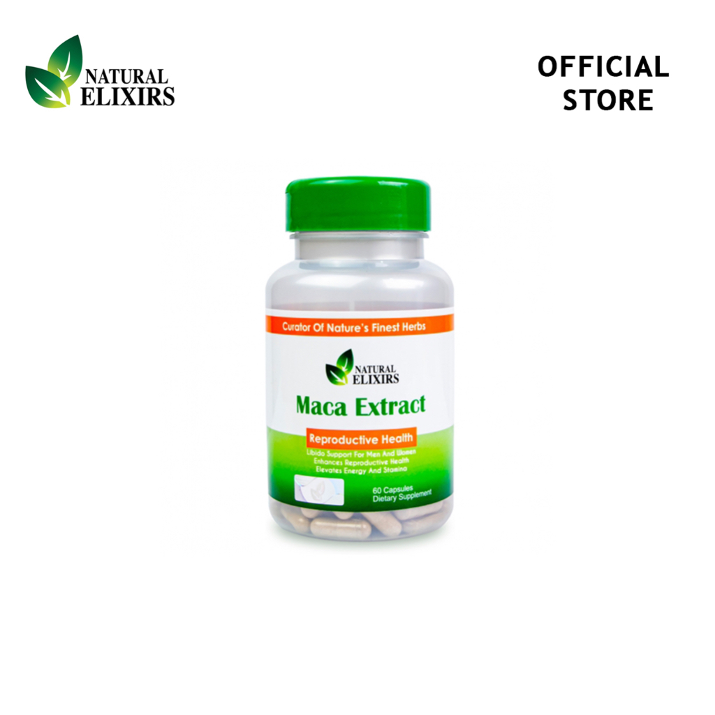 Natural Elixirs Maca Extract Reproductive Health Supplement Capsules
