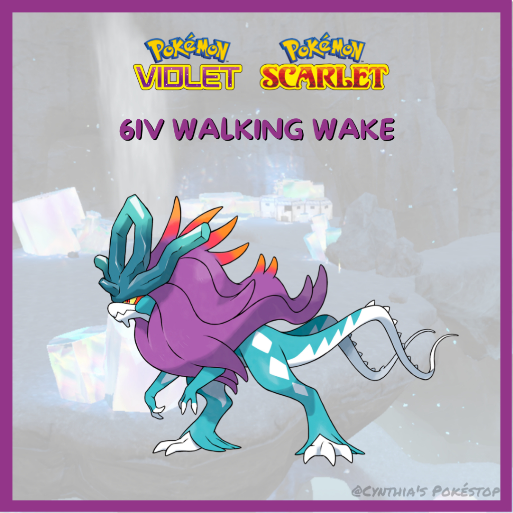 Pokemon Scarlet And Violet Raid Exclusive Walking Wake 6 Ivs Max Evs Shopee Malaysia 6977