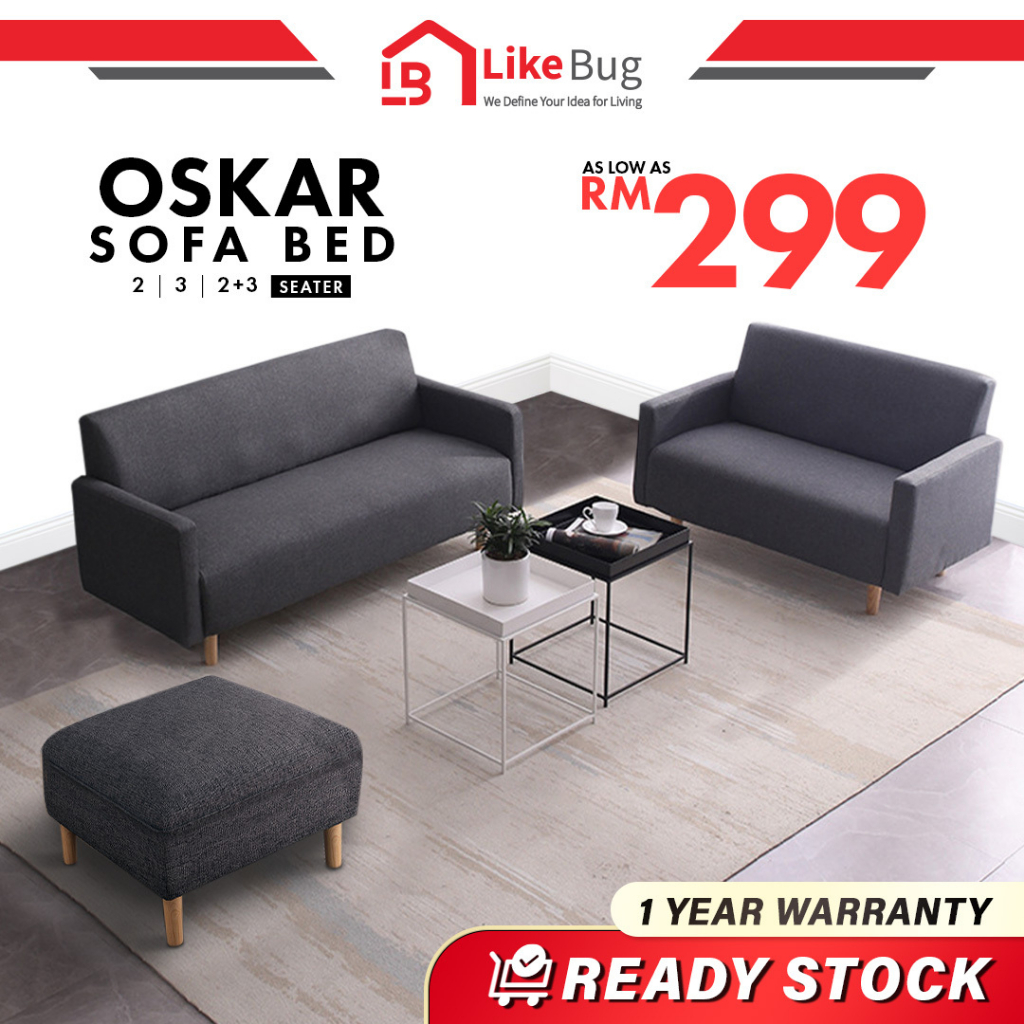LIKE BUG OSKAR Fabric Sofa / sofa murah / sofa set / sofa 2 seater