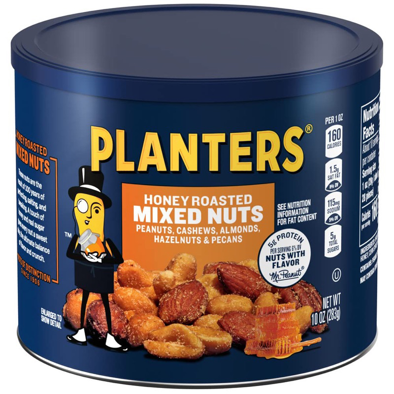 PLANTERS Honey Roasted Peanuts, 16 oz. Resealable Jar/Planters Honey
