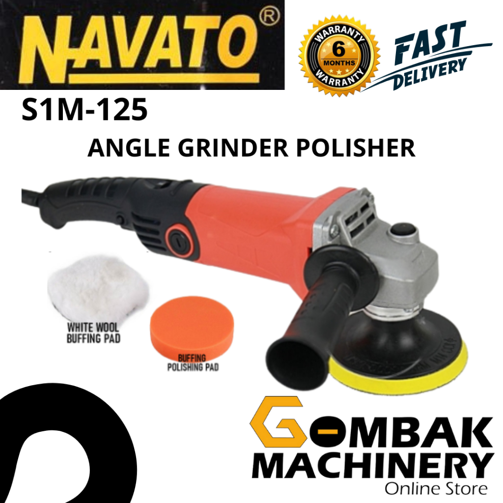 NAVATO S1M-125 5"/125mm 1250W 11000R/MIN ELECTRIC POLISHER -Variable ...