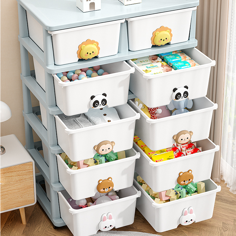 Children's toy storage rack rack storage cabinet living room against ...