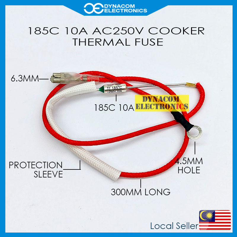 Rice Cooker Thermal Fuse 185C 10A Thermal Fuse CutOff Cooker Fuse