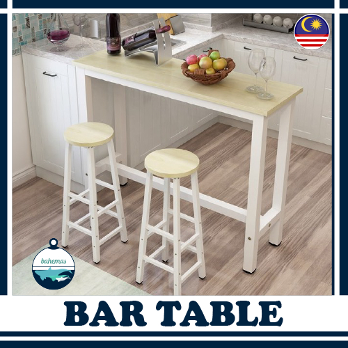 Bar table Set Meja makan Stool High chair Kerusi tinggi stylish Modern ...