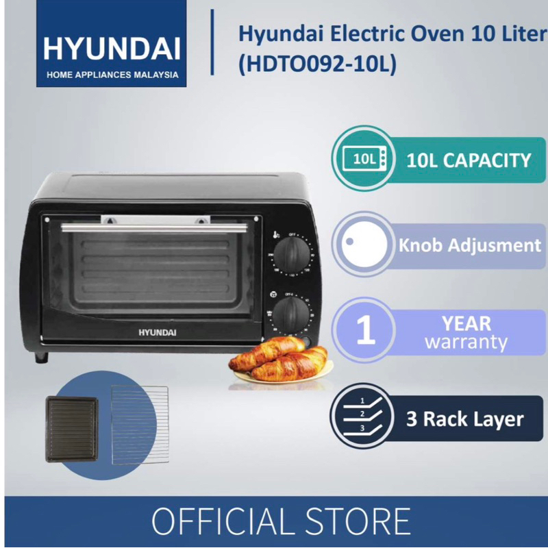 HYUNDAI Electric Oven 10L HDTO09210L Shopee Malaysia