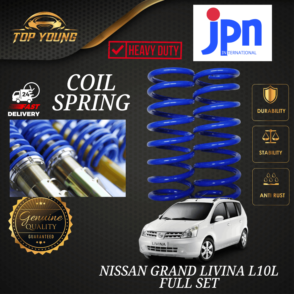 NISSAN GRAND LIVINA L101 FULL SET FRONT & REAR ORIGINAL JPN COIL SPRING ...