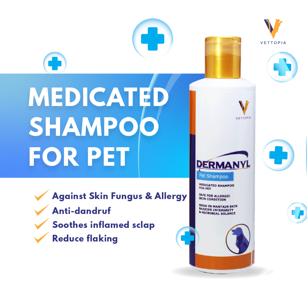 Vettopia Dermanyl [Pet Medicated Shampoo Allergy Sensitive Skin
