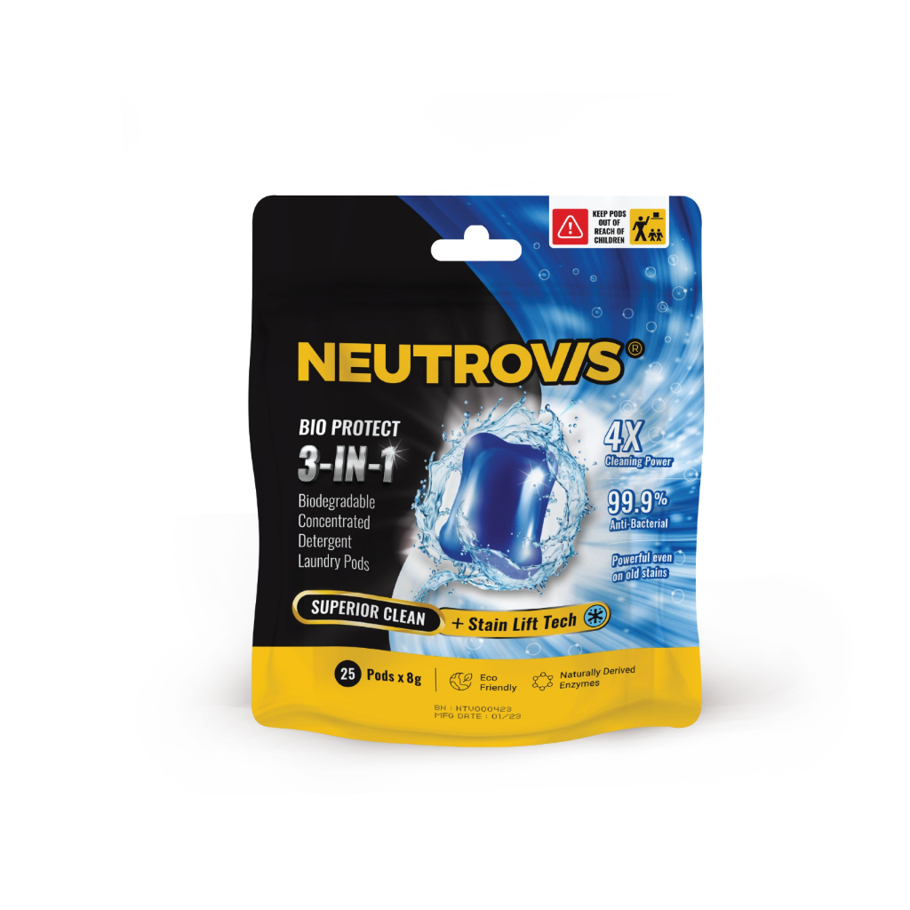 NEUTROVIS Bio Protect 3in1 Laundry Pods (8g x 25 Pods) Superior