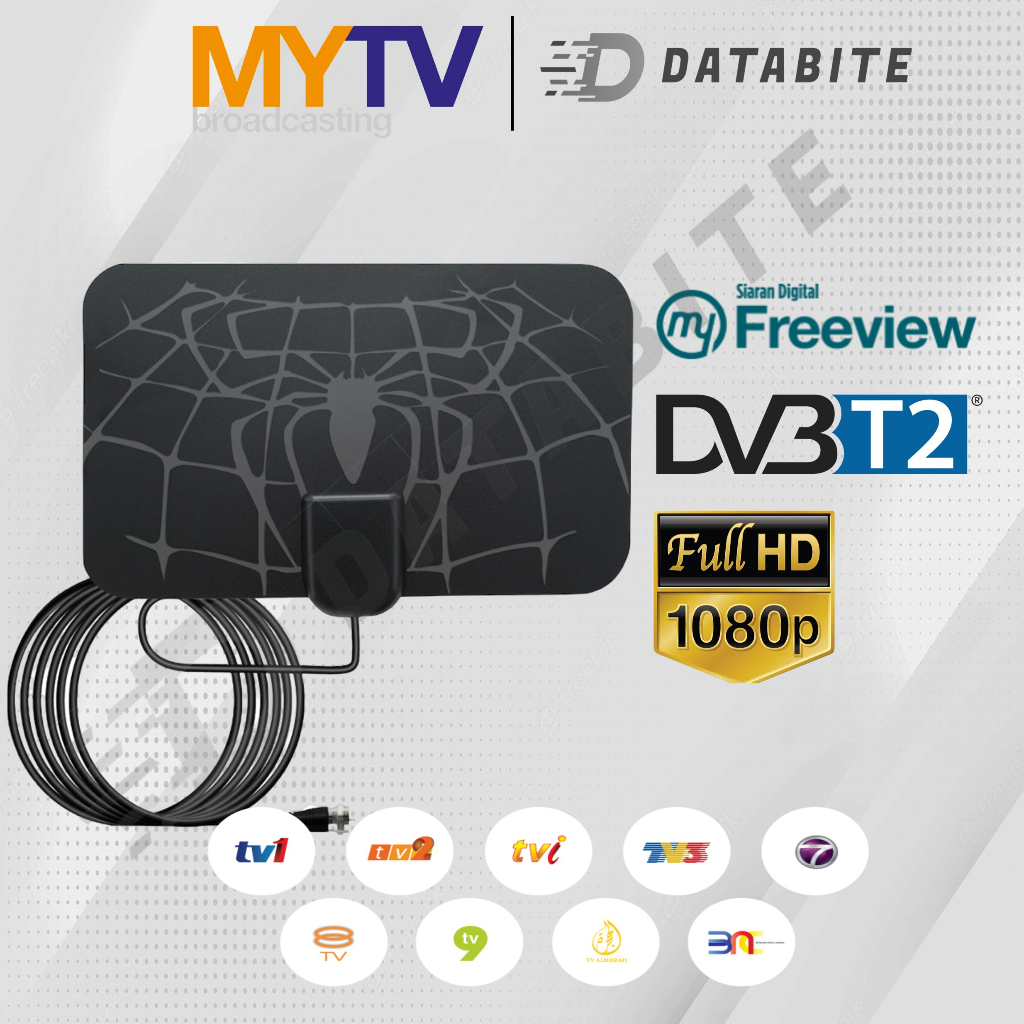 MyTv Antenna Spiderman Design myFreeView Indoor Antena MyTv Decoder