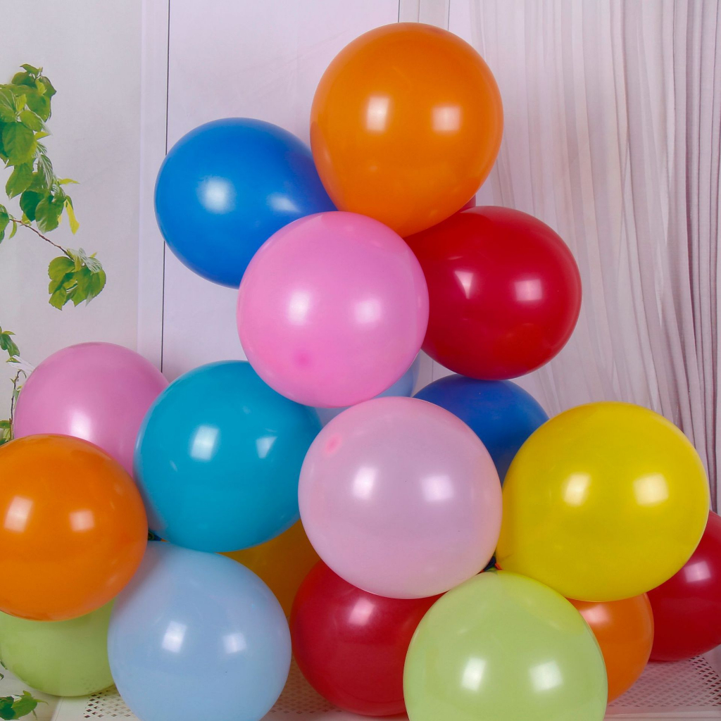 Chrome Metallic Balloons 12 Inch 80Pcs Latex Party Balloons Assorted Color Multicolor