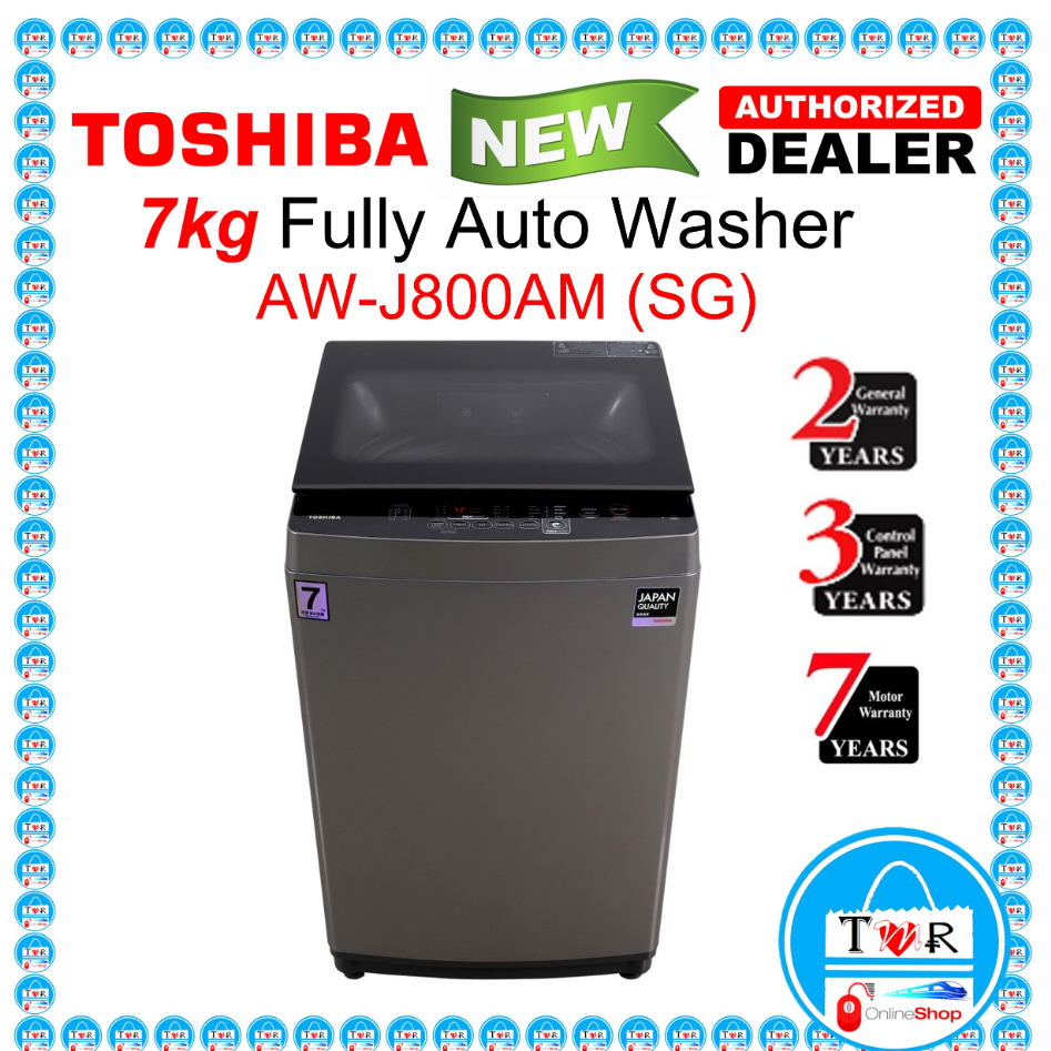 Toshiba 7kg Fully Auto Washing Machine AWJ800AM (SG) Washer / Mesin Basuh Shopee Malaysia