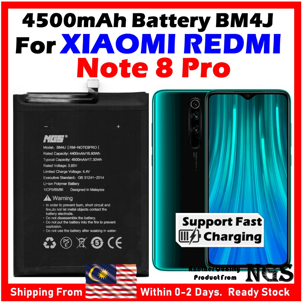 Batterie Compatible Xiaomi Redmi Note 8 Pro (BM4J) + Outils - Neuf - Remplacement