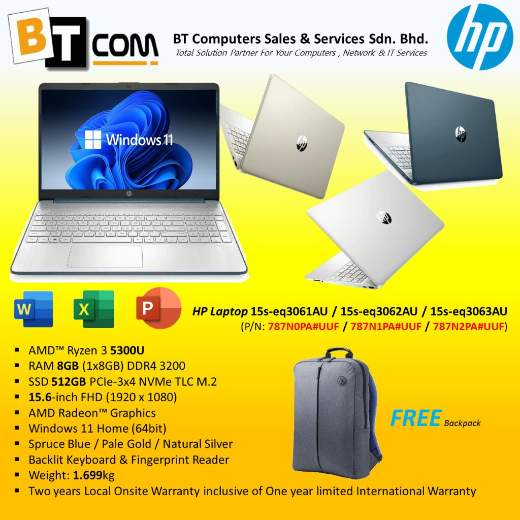 Hp Laptop 15s Eq3061au 15s Eq3062au 15s Eq3063au Shopee Malaysia 2504