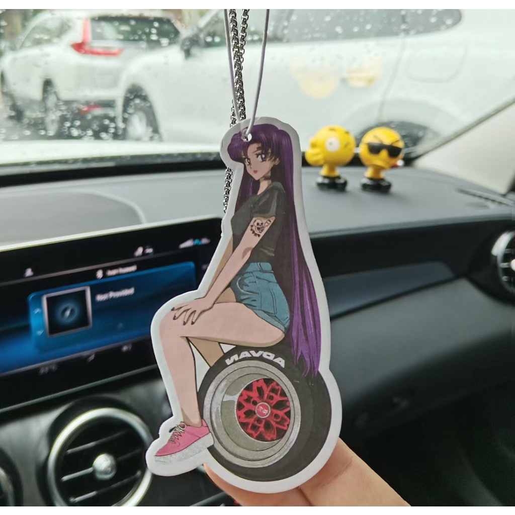New JDM Girl Air Freshener Smell Car Interior Air Vent Perfume Hanging