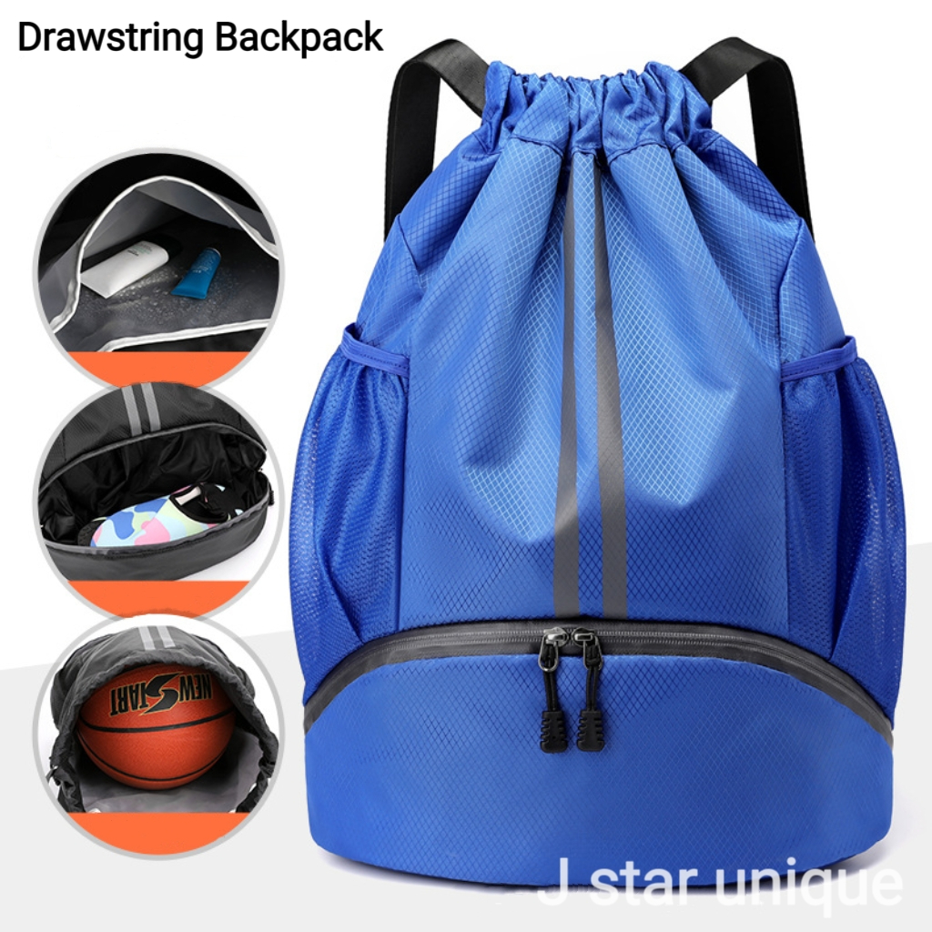 New Design Drawstring Backpack Outdoor Double Shoulder Rucksack Simple ...