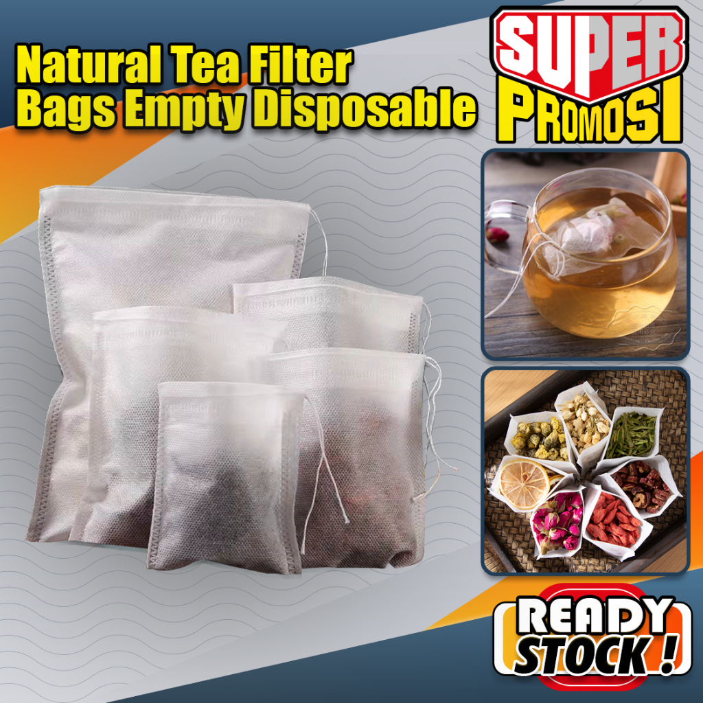100pcs Tea Bag Empty Tea Filter Bag With Drawstring Tea Bag Filter