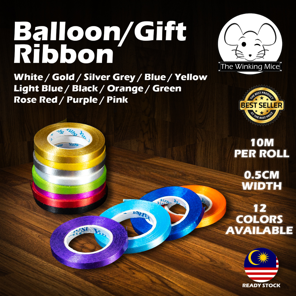 10m Balloon Ribbon Gift Ribbon Present Ribbon Wedding Ribbon Tie ...
