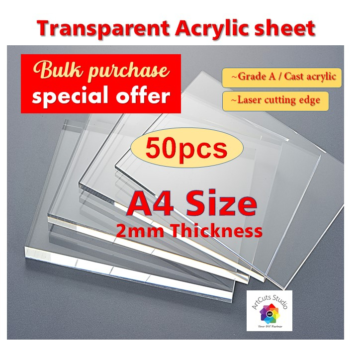 *Bulk offer* Transparent Clear Casting Acrylic Sheet Board Panel