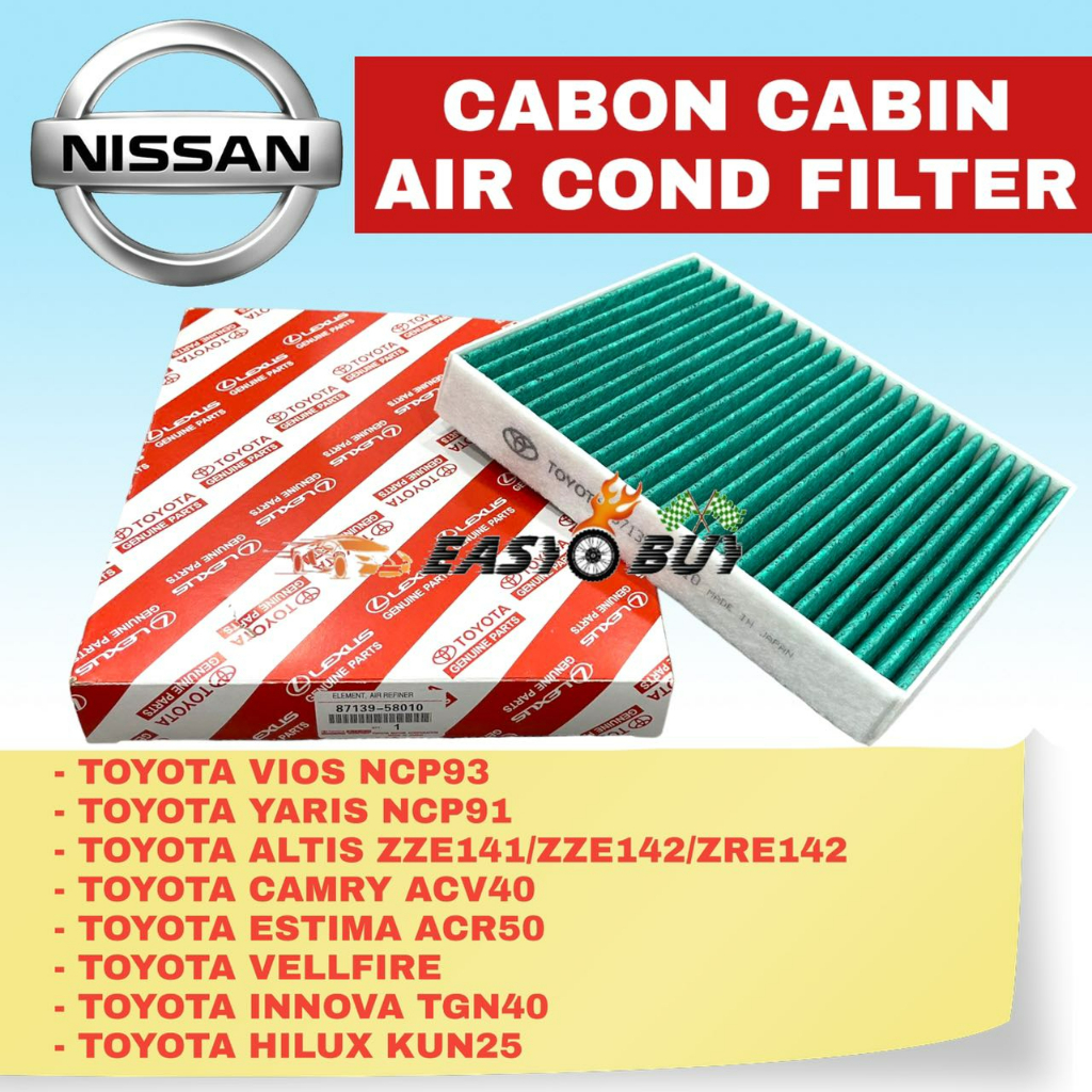TOYOTA CARBON CABIN AIR COND FILTER TOYOTA VIOS NCP93 NCP150 NSP151