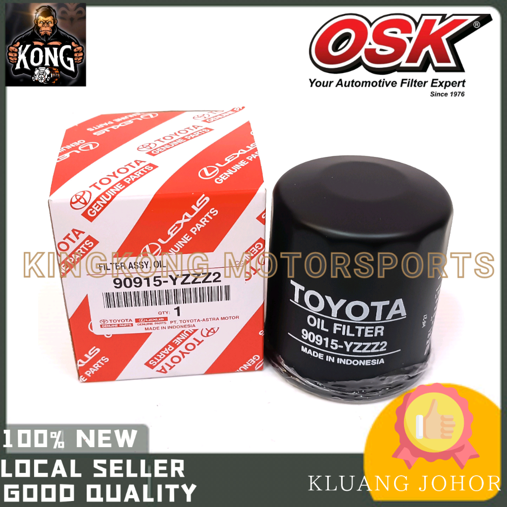 100% ORIGINAL TOYOTA OIL FILTER 90915-YZZZ2 Innova Hilux New Prado ...