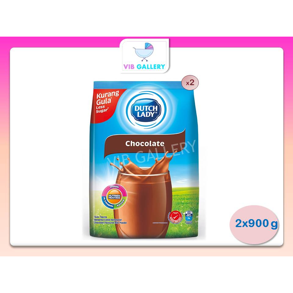 Dutch Lady Chocolate Drink Milk Powder 2x900g ( Family Milk Powder