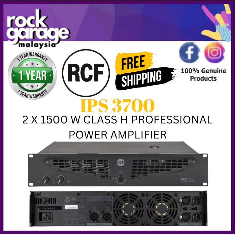 RCF IPS 3700 2 X 1500 W CLASS H PROFESSIONAL POWER AMPLIFIER ( IPS3700