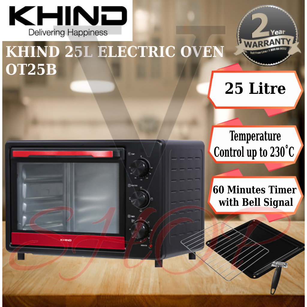 KHIND 25L ELECTRICAL OVEN OT25BG / OT25B // KHIND 26L ELECTRICAL OVEN