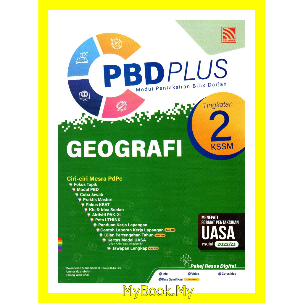 MyB Buku Latihan : PBD Geografi - Tingkatan 2 KSSM (Pelangi) | Shopee ...