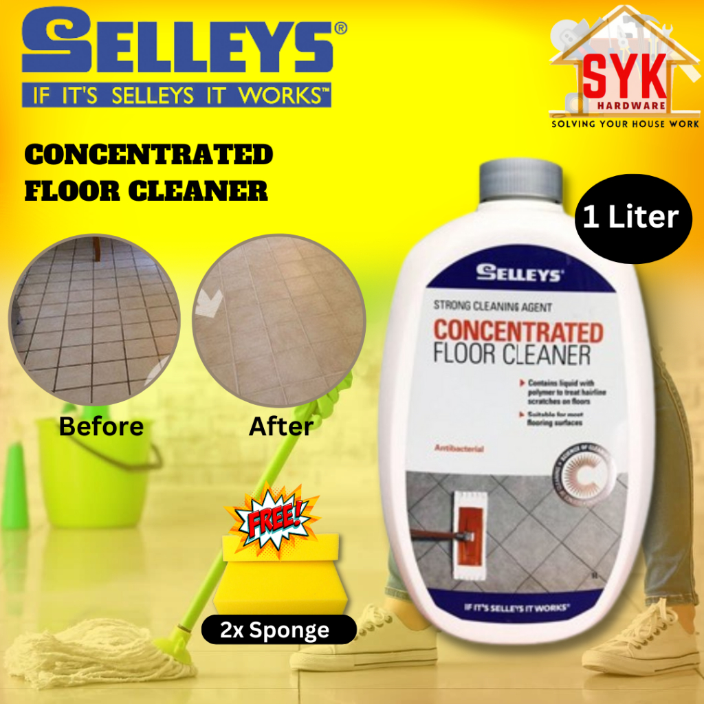 SYK Selleys Concentrated Floor Cleaner Antibacterial Tiles Stain
