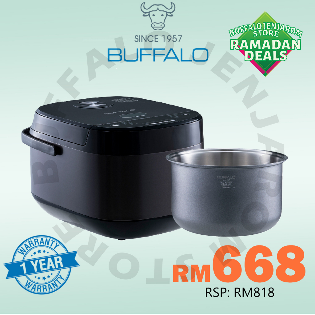 BUFFALO Low Sugar 1.8L Multifunction Rice Cooker 1 Year Warranty
