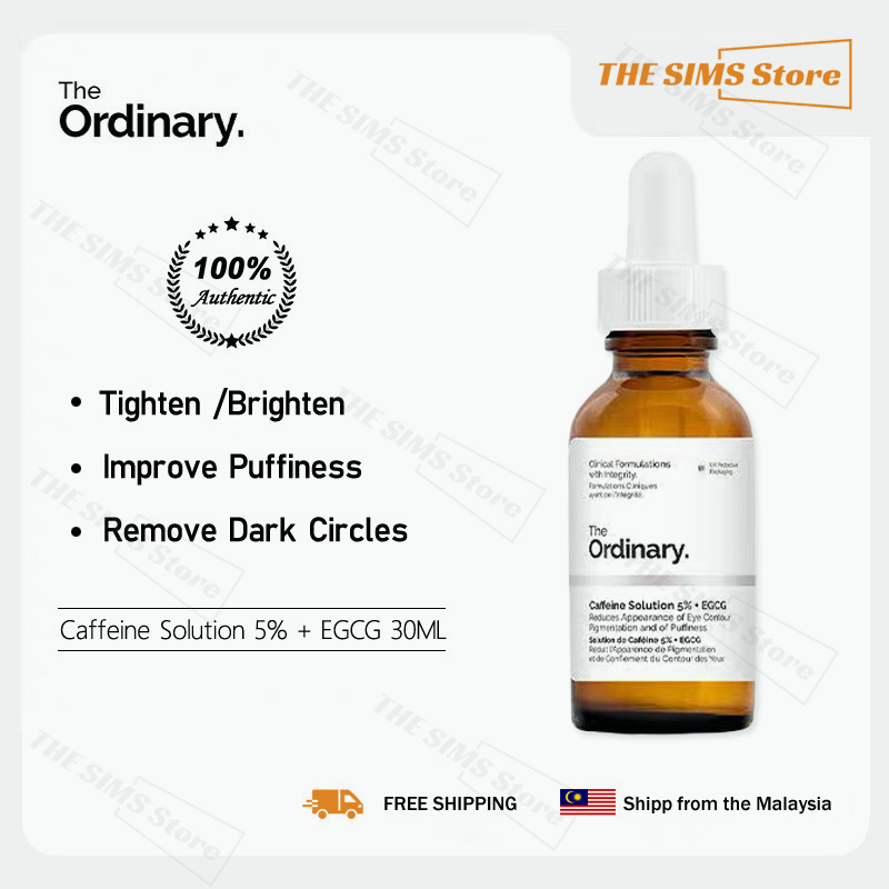 The Ordinary Sérum Yeux Caffeine 5% + EGCG 30ml - Pour Cernes, Poches - Neuf