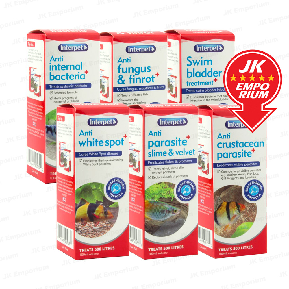 100ml Interpet Aquarium Fish Medicine Anti Internal Bacteria Fungus Fin