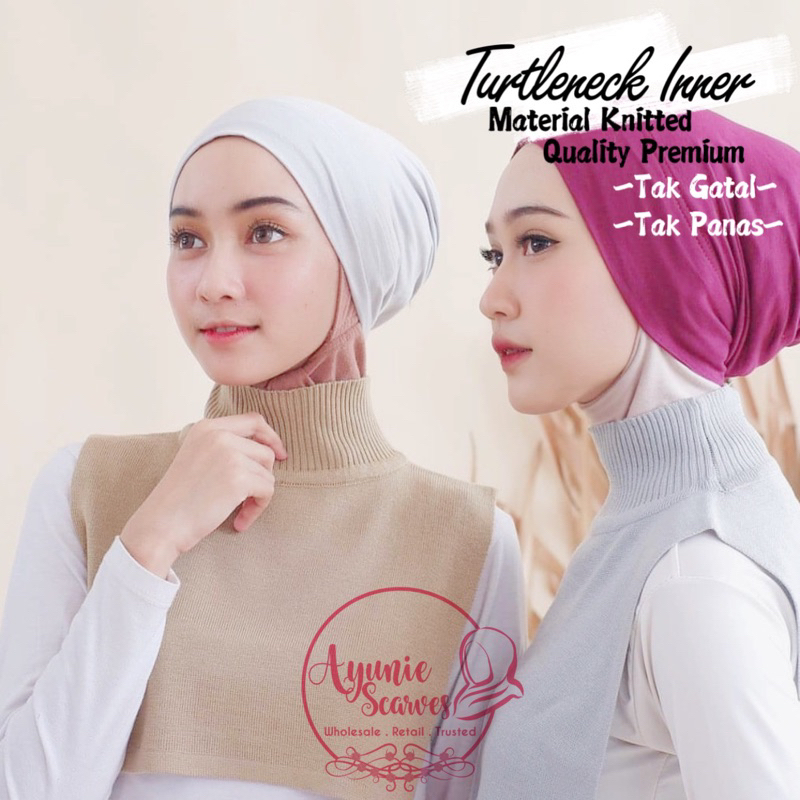 Turtleneck Inner High Neck Material Knitted Quality Premium | Shopee ...