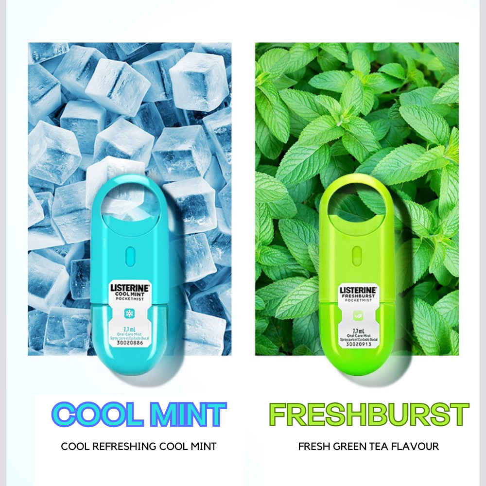 【Ready stock】Listerine Pocketmist CoolMint/Freshbrust Oral Care Mist to ...