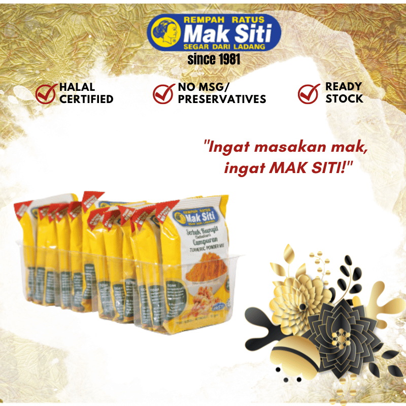 REMPAH RATUS MAK SITI SERBUK KUNYIT CAMPURAN 30G 12PCS PER PACKET ...