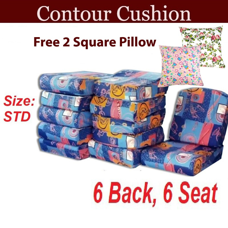 Contour Cushion Quality Foam / Kusyen Sofa Kayu 3+2+1 (12pcs) Foam